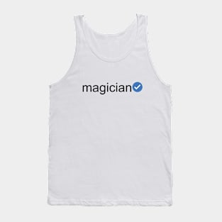 Verified Magician (Black Text) Tank Top